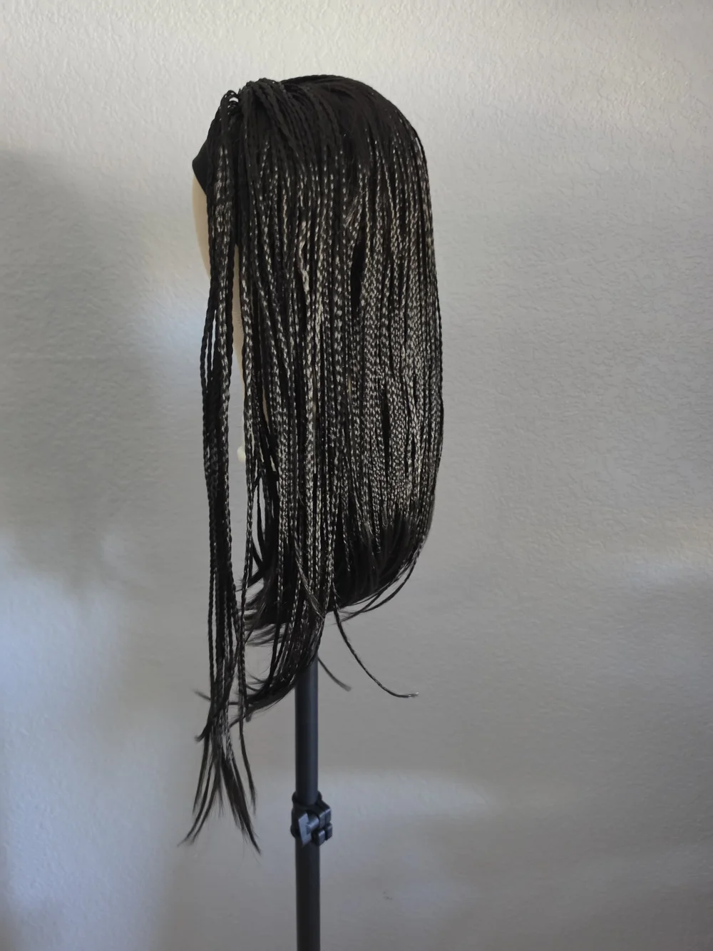 Braided Wig Afro Long Synthetic Fully Hand Tied Twist Braided Wigs Natural black